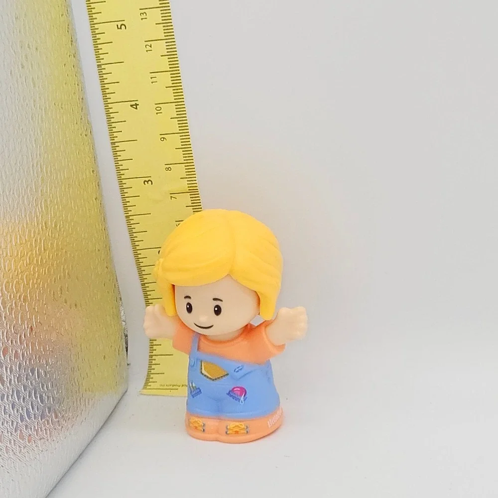 Fisher-Price Little People Figure Unisex OS Blue Orange Girl in Overalls 2022